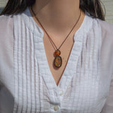 Ammolite & Citrine Mystic Duet Necklace