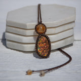 Ammolite & Citrine Mystic Duet Necklace