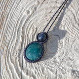 Aquamarine and Kyanite Crystal Necklace