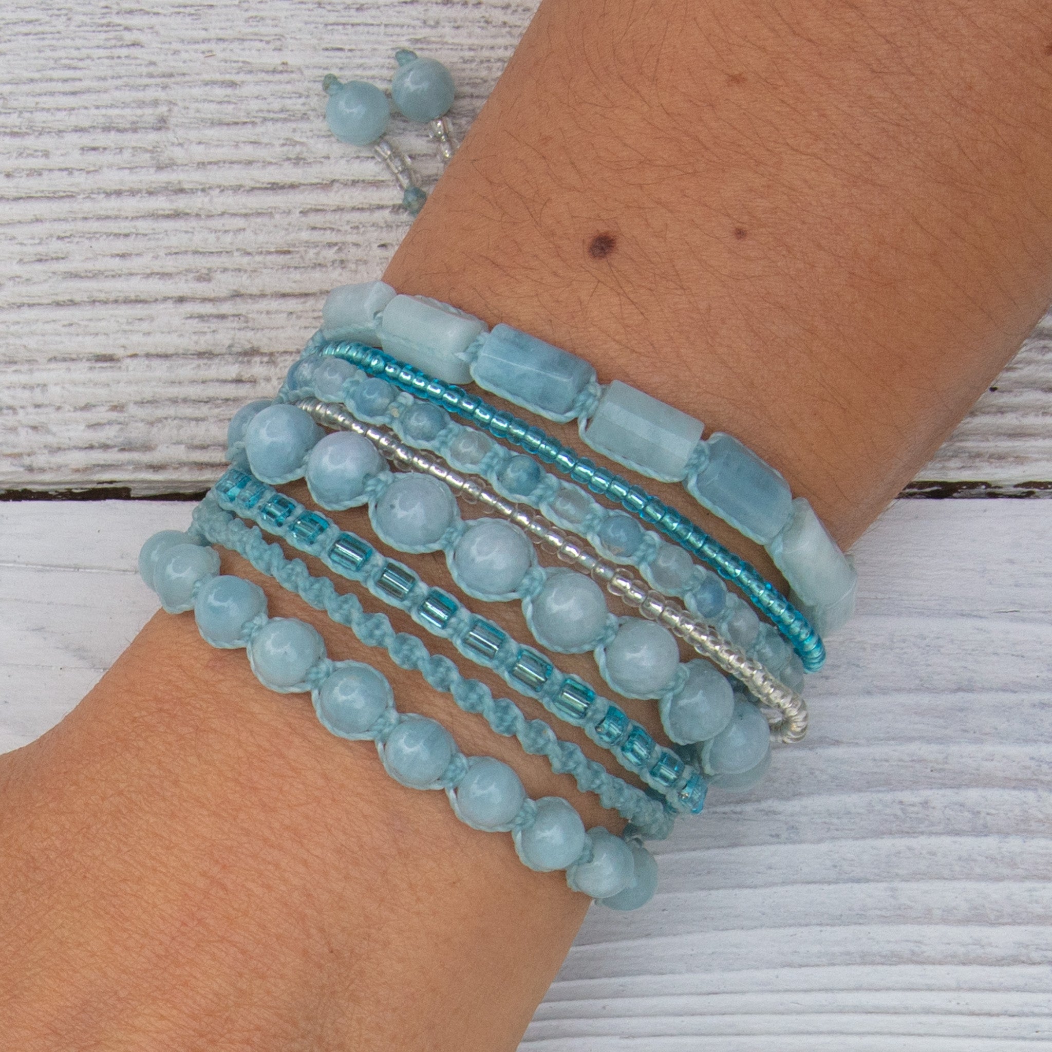 stacked bling bijou bracelets