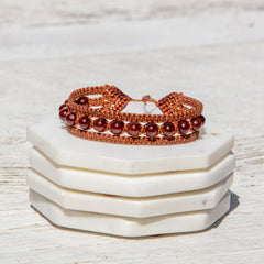 hessonite garnet bracelet