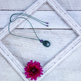 Moss Agate & Amethyst Mystic Duet necklace