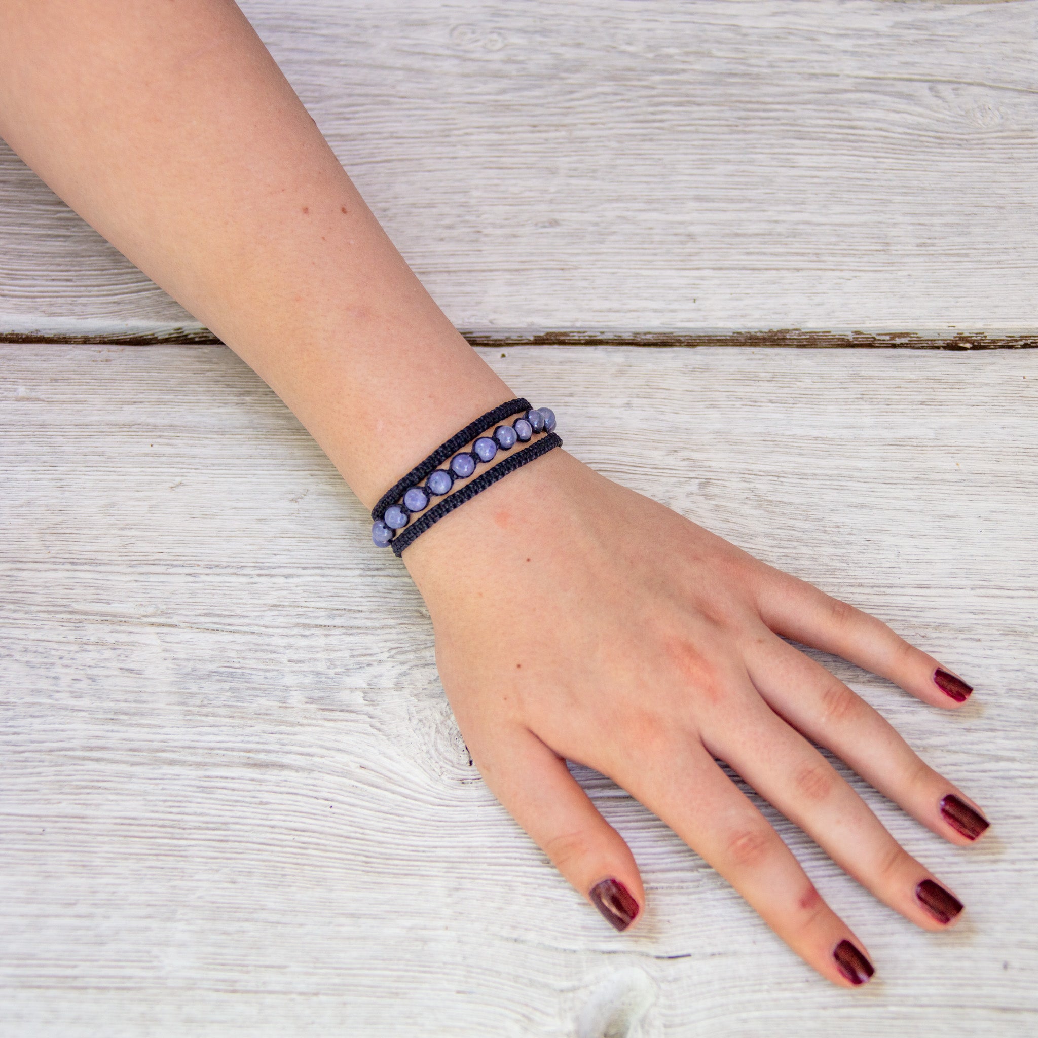 tanzanite earthy embrace bracelet